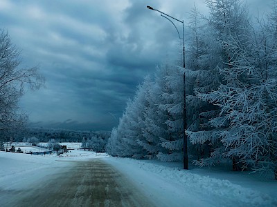 Первый снег пгт.Талакан