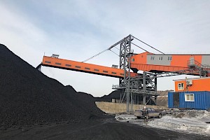 Радиальный отвалоформирователь на шахте "Талдинская-Западная-1"
