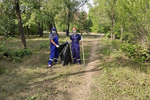 Уборка сквера Строителей